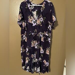 Torrid Dark Purple Floral Dress
